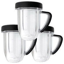 3pcs Blender Jar,30 Oz Replacement Cup Jar with Lip Ring Assembly, Mixing Tank for Nutribullet RX 1700W NB-301,N17-1001