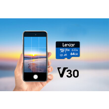 Lexar 64GB Micro SD Card, microSDXC UHS-I Card W/O SD Adapter, microSD Memory Card up to 100MB/s Read, A1, Class 10, U3, V30, TF Card for