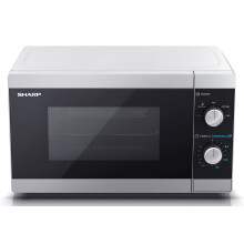 SHARP YC-MS01U-S Compact 20 Litre 800W Manual control Microwave, 5 power levels, defrost function, LED cavity light - Silver