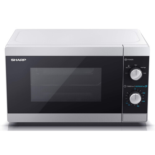 Sharp SHARP YC-MS01U-S Compact 20 Litre 800W Manual control Microwave, 5 power levels, defrost function, LED cavity light - Silver