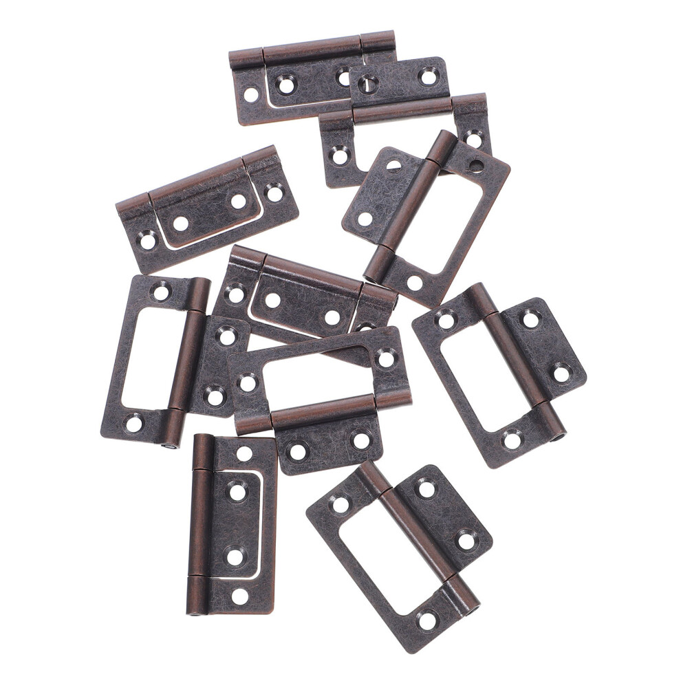 20Pcs Rust Resistant Coffee Iron Wardrobe Hinges Silent Door Hardware 3642167741807