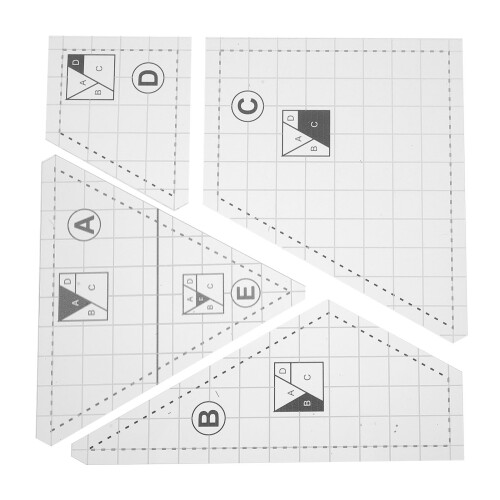 3Sets Durable Acrylic Quilting Templates for Home DIY Stitching Crafts