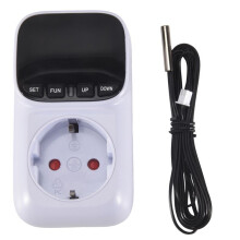 Termostato Presa Presa Regolatore Digitale Della Temperatura con Sensore Temporale Sonda Riscaldamento/Raffreddamento Interruttore 16A Spina UE