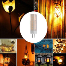 4 Ampoules G4 1400-1800k 12V Basse Tension Lampe Flamme Atmosphère Décoration Vacances Ampoule Lustre Cristal Ampoule DC12V