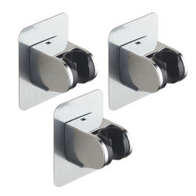 6Pcs Silver Shower Head Holder with Stable Mount for Kids and Adults