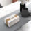 Issue Box Cover, PU Leather Tissue Box Covers Rectangular Tissue Holder for Home/Office/Car Decoration White 6