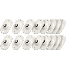 16Pcs Stainless Steel Swivel Caster Wheels with 360 Degree Rotation for Furniture, Storage Boxes, Cabinet, Trash