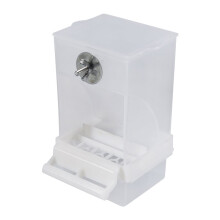 Alimentadores de PáSsaros Brancos Alimentador AutomáTico de Papagaios Bebedor de Sementes Gaiola Recipiente de Alimentos para Periquitos Pequenos e