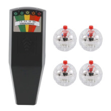 Geisterausrüstungsset, EMF-Messgerät und 4 Stück Bewegungsgesteuerte Katzenbälle mit Licht, EMF-Messgerät-Detektor-Geisterausrüstung