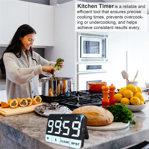 Kitchen Timer, 120DB Loud Digital Kitchen Timer Countdown with LED Display, Count  Countdown Magnetic Countup Timer 2