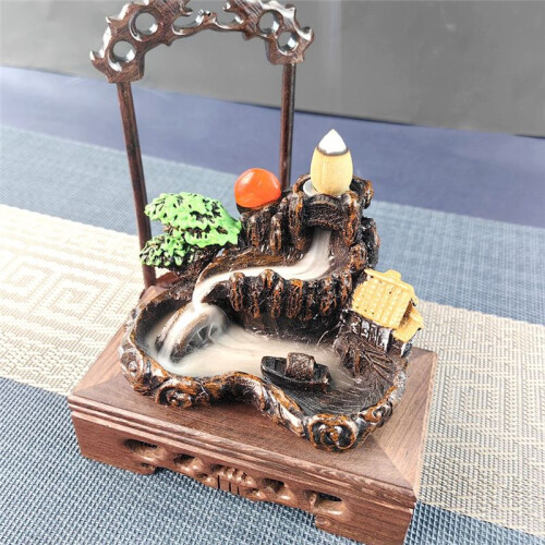 Resin Waterfall Backflow Incense Burner, Diffuser Ornament, Decorative Ornament, Home Decor, Room Decor 2