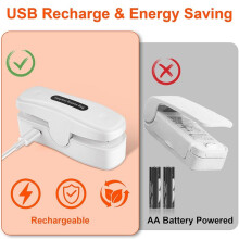 Rechargeable Bag Sealer 2-In-1 Heat Sealer with Cutter for Chip Bags Portable Food Storage Snacks Freshness