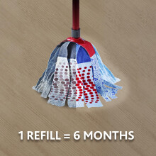 Vileda SuperMocio 3Action XL Mop Refill - Pack of 2 - Fits all SuperMocio Mops- Authentic Vileda Mop Head Replacement - Machine Washable - Advanced