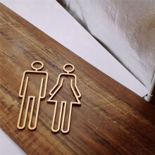 Tips Toilet Sign Plate Wash Room Door Wall Label Sticker Wc BathRoom Signage Board Art Hotel Home Decor Silver A