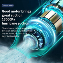 Car Vacuum Cleaner High Power Handheld Vacuum Cordless Car and Home Vacuum Rechargeable Portable Vacuum Cleaner-B