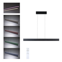 Paulmann 78474 LED pendant luminaire Raiko RGBW+ dimmable 2300lm / 370lm 19W / 6W black