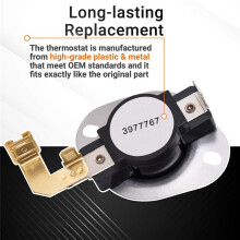 2 PCS 3977767 Dryer Thermostat Replacement Part - Easy To Install - Replaces 3399693 WP3977767 WP3977767VP