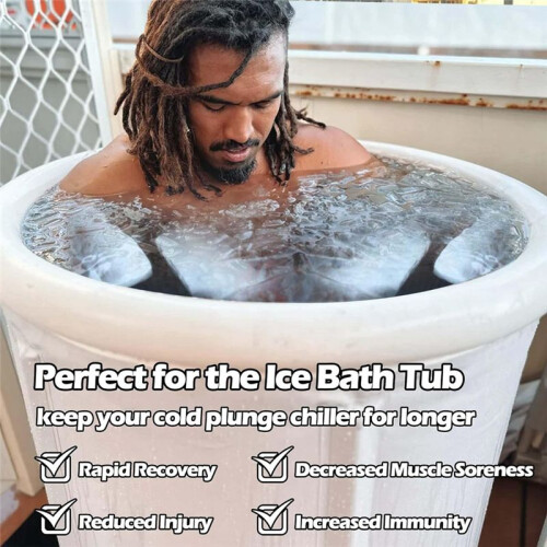 2 Stück Extra Große Eisblockform, Eisformen für Eisbad, Silikon-Eiswürfelformen für Kaltes Eintauchen oder Kühler, Eiswürfelschale