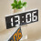 Digital Alarm Clock Simple LED Clock Large Screen Digital Clock Bedroom Bedside Clock Orange 8