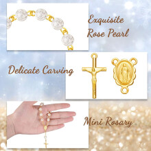 30Pcs Baptism Rosary Acrylic Rosary Beads Rosaries with for the First Communion Baptism Party Favors