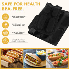 Silikon Pfanne Antihaft Perforierte FranzöSische Brot Form, Hot Dog Formen, Back Folie Matte Brot Form