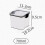 6 Pack 700Ml Kitchen Food Storage Box Organizer Container Set Vacuum Lid Seal Clear Square 6