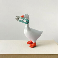 Porte-CléS MagnéTique en Forme de Canard D'Oie, DéCorations de Chambre, Figurines Mignonnes, Ornement, Statues D'Animaux D'Oie Merch pour la
