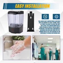 Automatic Soap Dispenser, Touchless Infrared Motion Sensor, 700Ml Wall Mount Hand Free for Bathroom Kitchen Hotel