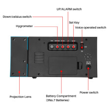 Uhr Wecker mit Projektor Uhr Digitaler Wecker für Nachttisch Mode Wecker Uhr LED Uhr Digitaler Wecker mit Zeit Station