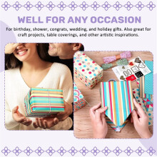 Wrapping Paper Sheets,for Christmas Birthday Party Wrapping Paper Set 6 Pcs Gift Wrap Papers,Present Gift Wrapping Paper