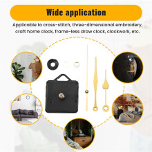 Niet-Tikkende Quartz DIY Wandklok Bewegingsmechanisme Kit met 3 Gouden Stille Klok Reparatie Onderdelen Vervanging
