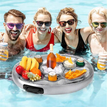 Porte-Boissons Flottant pour Piscine, Flotteurs Porte-Boissons de Piscine, Accessoires de Piscine pour Adultes, Flotteurs de Boissons pour Piscine