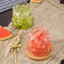 2 Pcs Grape Shape Glass Cups with Bamboo Lids and Straws, 12 Oz Drinking Glasses Set, Coffee Cups for Water, Tea, Juice