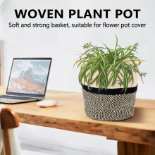 Storage Bins Organizer Baskets, Plant Pot Cover Woven Planter Basket Laundry Basket with Handles Modern Home Decor