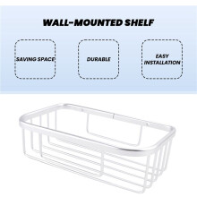 Support D'éTagèRe de Douche de Salle de Bain Support de Rangement D'Angle en Aluminium Shampooing Savon éTagèRes CosméTiques Cuisine Murale