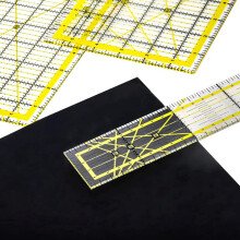 5 Pack Acrylic Quilting Ruler, Square Acrylic Quilter Ruler Fabric Cutting Ruler Clear Mark Acrylic Ruler