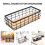 2Pack Metal Storage Basket with Wood Base,Decorative Baskets for Home Storage,Wire Basket for Organizing Small Tableware 3