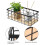2Pack Metal Storage Basket with Wood Base,Decorative Baskets for Home Storage,Wire Basket for Organizing Small Tableware 1