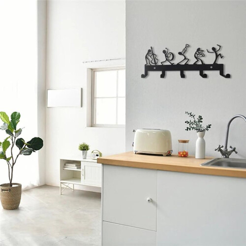 Wall-Mounted Coat Rack, Wall-Mounted Key Rack, Coat Rack Hook, Hanging Storage Gift Home Decoration 2