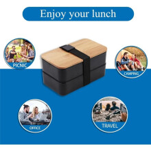 Boîte à Lunch Empilable avec Sac D'Isolation Thermique Boîte à Lunch pour Micro-Ondes Adaptée Aux Employés de Bureau et Aux Étudiants.