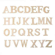 104PCS Wooden Alphabet Letters for DIY Crafts 3D Letters for Home Wall Decor