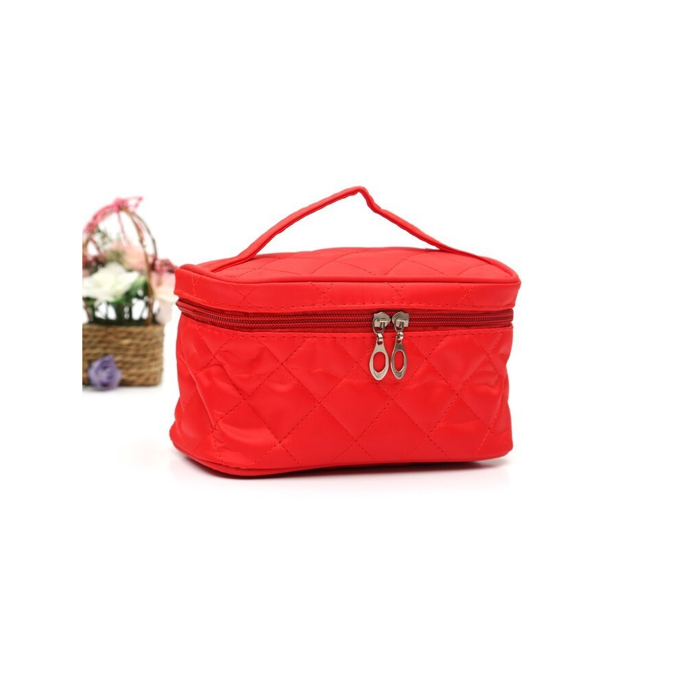 (Red) Multifunction New Women Travel Cosmetic Bag Makeup Case Pouch Organizer Beauty