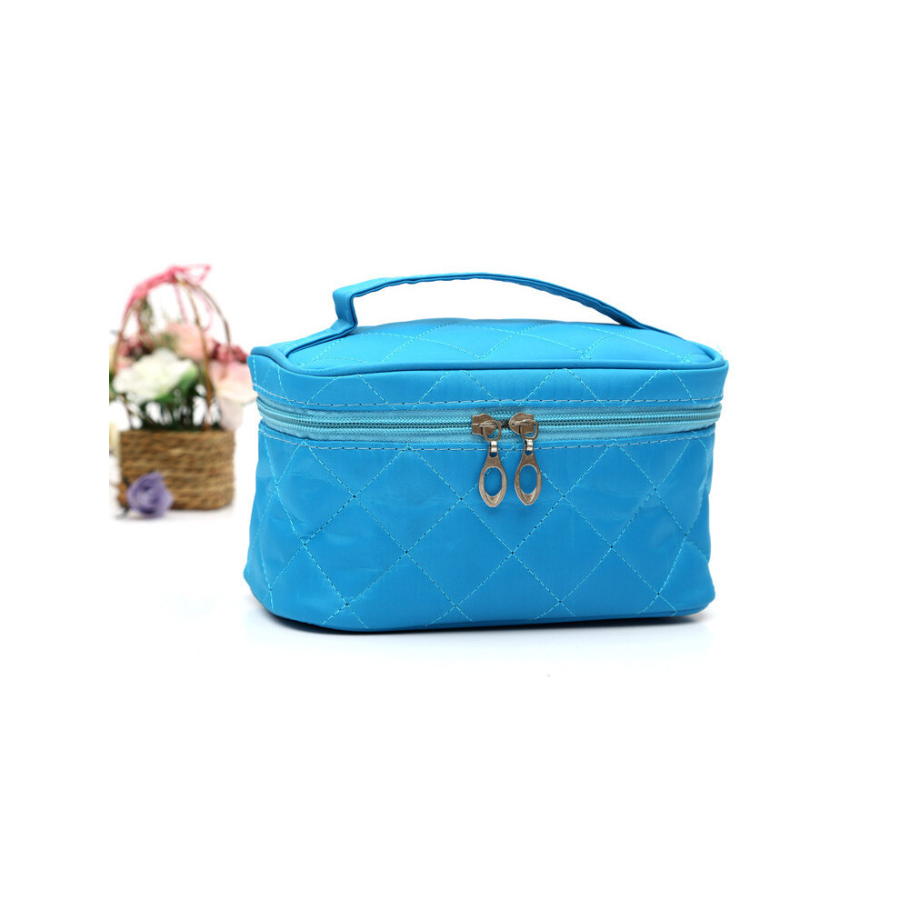 (Blue) Multifunction New Women Travel Cosmetic Bag Makeup Case Pouch Organizer Beauty