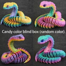 3D-Geprinte Slang Fidget Toy Kristal Flexibele Gewrichten Directiebureau Speelgoed Woondecoratie Perfecte Cadeaus voor Autisme