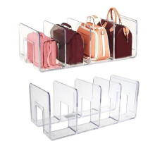 Purse Organizer for Closet Clear Acrylic Bag Divider Organizer 4X Clutch Bag Organizer Bag Rack Stand for Wallets Purses