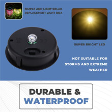 2PCS Solar Light Replacement Top 8cm RGB Patch Lamp LED Decorative Light for Outdoor Hanging Atmosphere Lamp