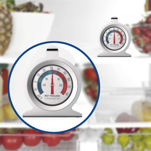 2 Pcs Refrigerator Thermometer 20-20/-20-80 Fridge Analog Thermometer Large Dial with Red Indicator Thermometer 2