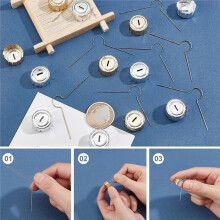 200 Stück Weihnachtsschmuckkappen in Gold und Silber, Aluminiumaufhänger für Selbstgemachten Baumschmuck