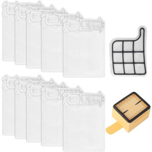 10 Vacuum Cleaner Bags and 1 Motor Protection Filter + 1 Hygiene Filter for Kobold VK 135 Vk136