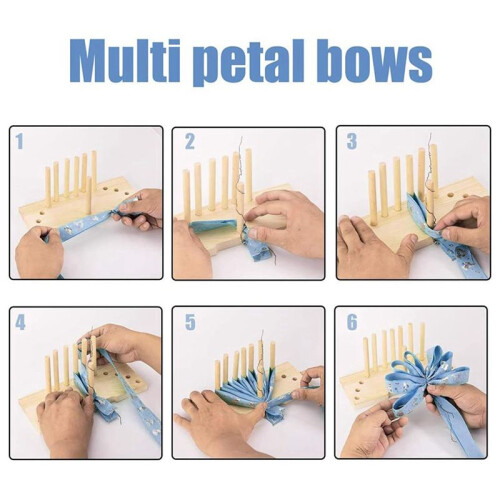 Double Sided Bow Maker for Ribbon, Bow Maker Wooden Wreath Bow Maker Tool Durable Portable Bow Tie Machine 1